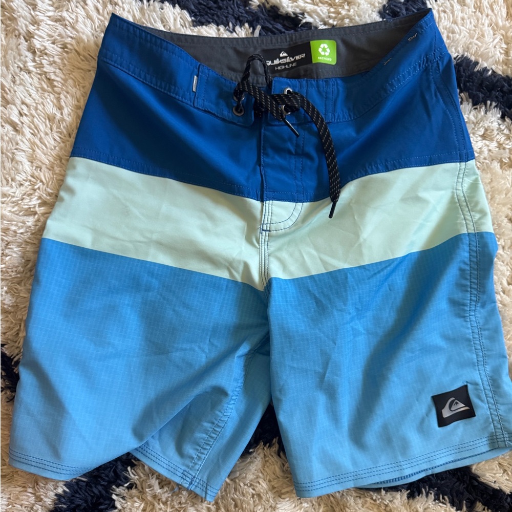 Quiksilver Blue and Green Board Shorts